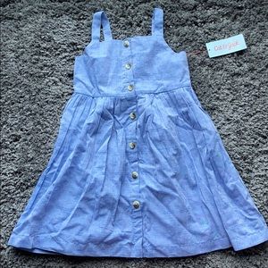 Blue button dress